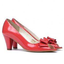 Sandali donna 1255 vernice rosso corallo