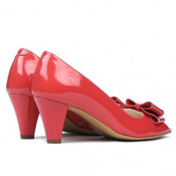 Sandali donna 1255 vernice rosso corallo