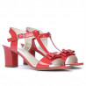 Sandali donna 1257 vernice rosso corallo