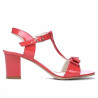 Sandali donna 1257 vernice rosso corallo