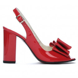 Sandali donna 1256 vernice rossa
