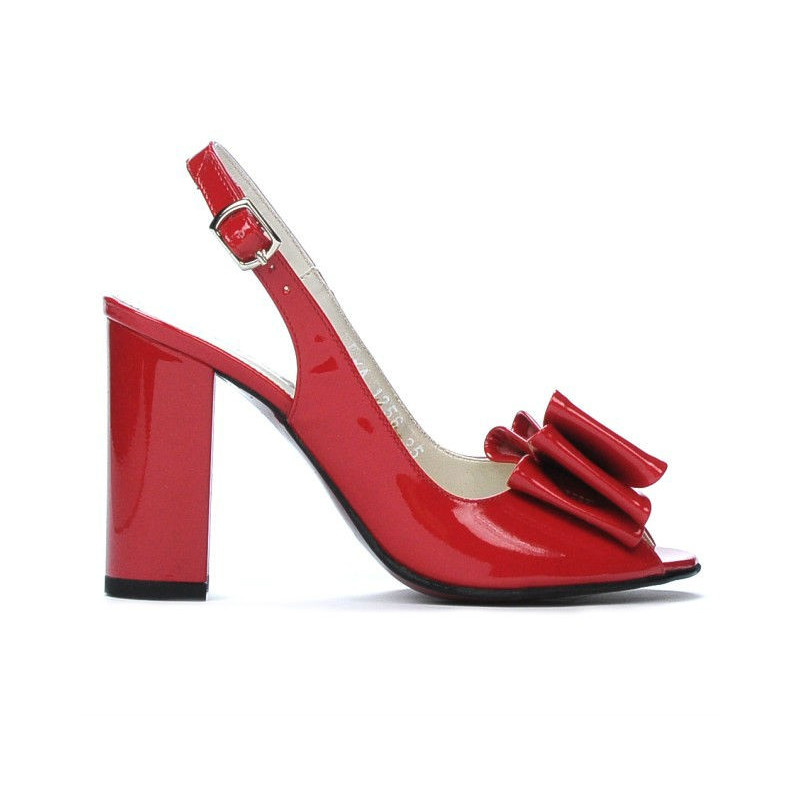 Sandali donna 1256 vernice rossa
