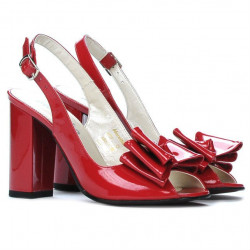 Sandali donna 1256 vernice rossa