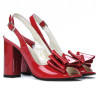 Sandali donna 1256 vernice rossa
