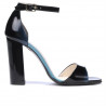 Sandali donna 1259 vernice blu+nero