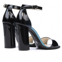 Sandali donna 1259 vernice blu+nero