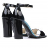 Sandali donna 1259 vernice blu+nero