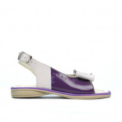 Sandali per bambini piccoli 58c vernice viola+beige