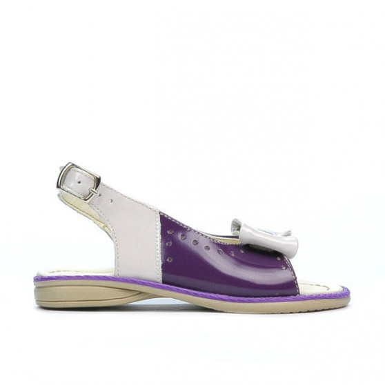 Sandali per bambini piccoli 58c vernice viola+beige