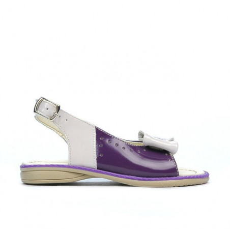 Sandali per bambini piccoli 58c vernice viola+beige