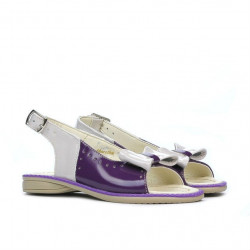 Sandali per bambini piccoli 58c vernice viola+beige