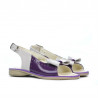 Sandali per bambini piccoli 58c vernice viola+beige