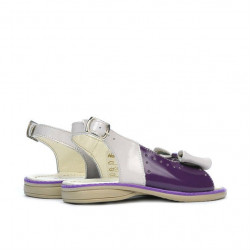 Sandali per bambini piccoli 58c vernice viola+beige