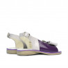 Sandali per bambini piccoli 58c vernice viola+beige
