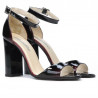 Sandali donna 1259 vernice bordeaux+nero