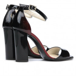 Sandali donna 1259 vernice bordeaux+nero