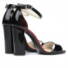 Sandali donna 1259 vernice bordeaux+nero