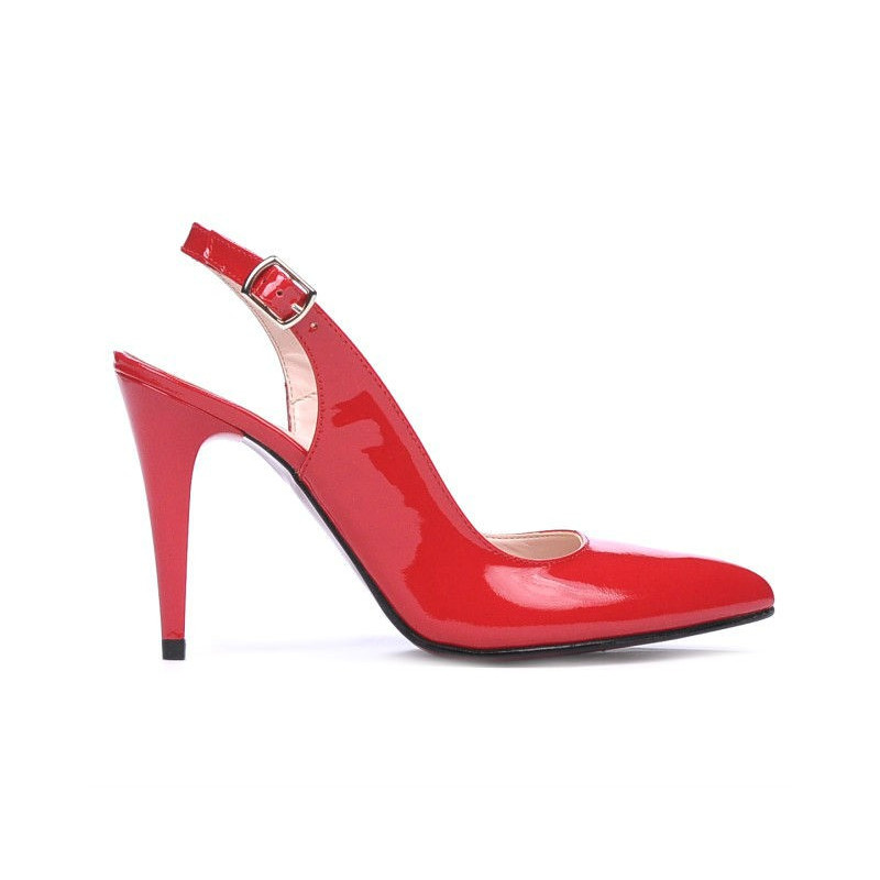 Sandali donna 1249 vernice rossa