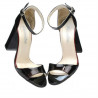 Sandali donna 1259 vernice bordeaux+nero