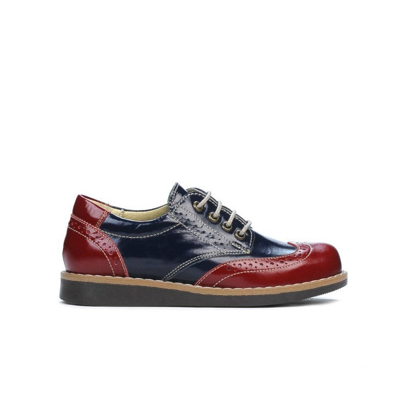 Scarpe bambini 154 vernice bordeaux combinato