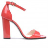 Sandali donna 1259 vernice rosso corallo