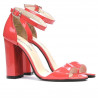 Sandali donna 1259 vernice rosso corallo