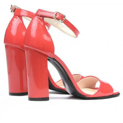 Sandali donna 1259 vernice rosso corallo