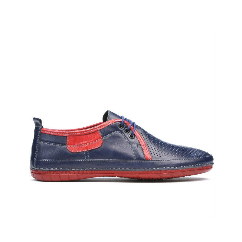Mocassini uomo 865 indaco+rosso