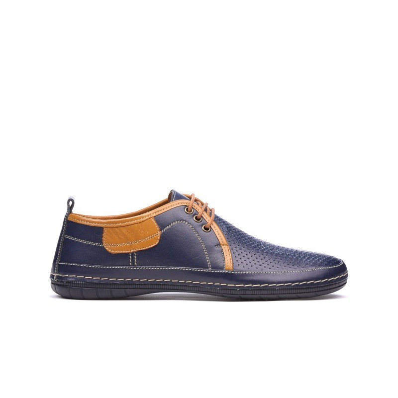 Mocassini uomo 865 indaco+marrone