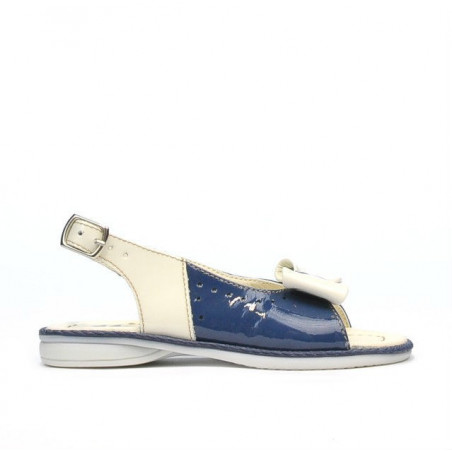 Sandali per bambini piccoli 58c vernice indaco+beige
