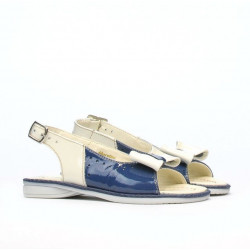 Sandali per bambini piccoli 58c vernice indaco+beige