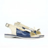 Sandali per bambini piccoli 58c vernice indaco+beige