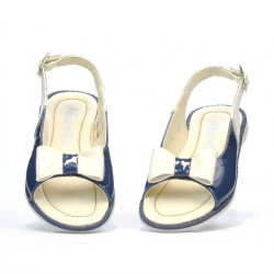 Sandali per bambini piccoli 58c vernice indaco+beige