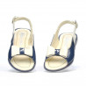 Sandali per bambini piccoli 58c vernice indaco+beige