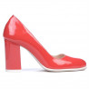 Scarpe eleganti/casual donna 1254 vernice rosso corallo
