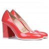 Scarpe eleganti/casual donna 1254 vernice rosso corallo