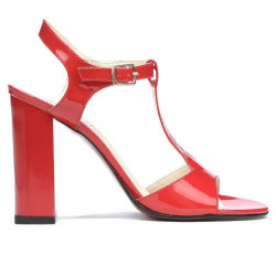 Sandali donna 1258 vernice rossa