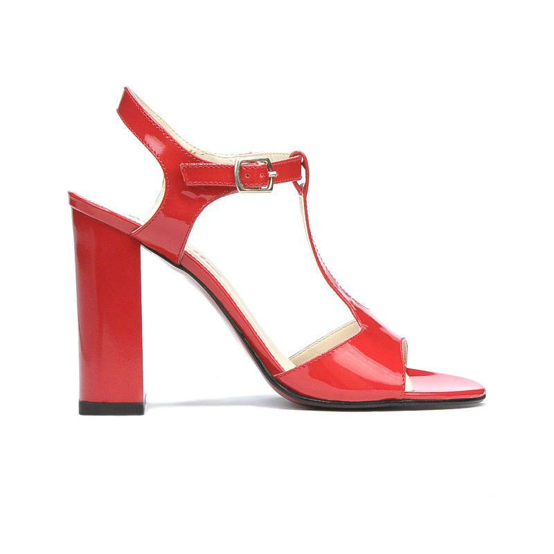 Sandali donna 1258 vernice rossa