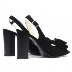 Sandali donna 1256 nero antilope