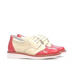 Scarpine bambini piccoli 60c vernice rosa+beige