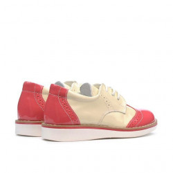 Scarpine bambini piccoli 60c vernice rosa+beige