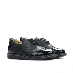 Scarpe bambini piccoli 60c vernice nera combinata