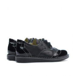 Scarpe bambini piccoli 60c vernice nera combinata
