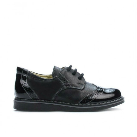 Scarpe bambini piccoli 60c vernice nera combinata
