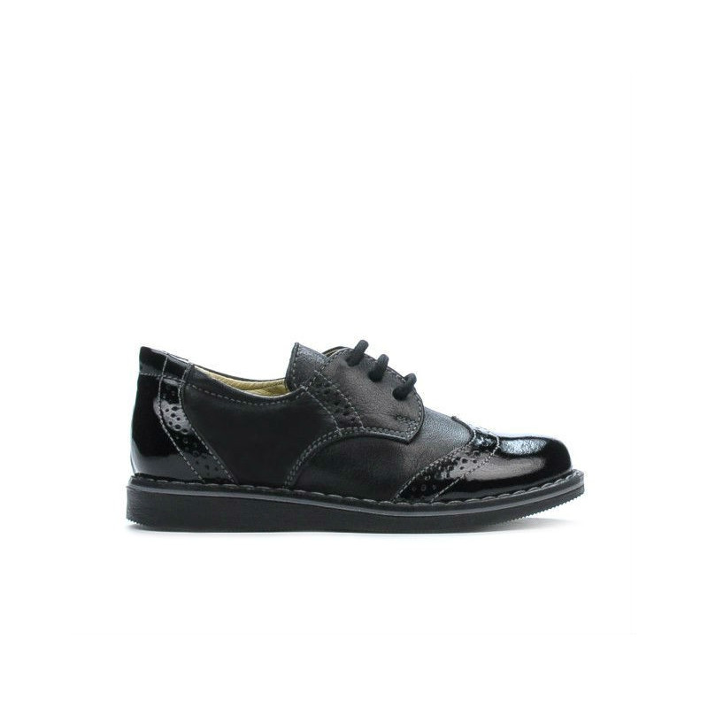 Scarpe bambini piccoli 60c vernice nera combinata