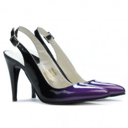 Sandali donna 1249 vernice viola+nero