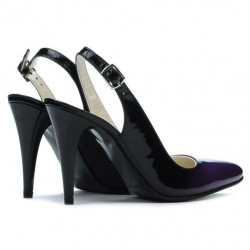 Sandali donna 1249 vernice viola+nero