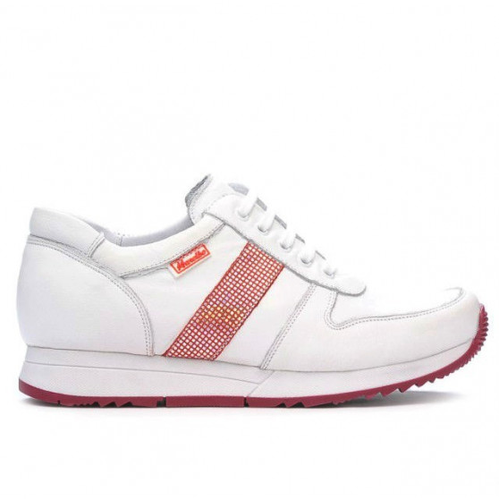 Scarpe sportive donna 679 bianco+rosso