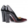Scarpe eleganti donna 1261 vernice bordeaux+nero