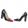 Scarpe eleganti donna 1261 vernice bordeaux+nero